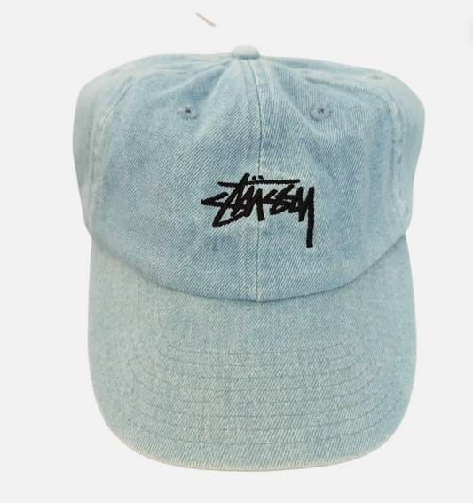 Stussy Stock Low Pro Cap Washed Denim
