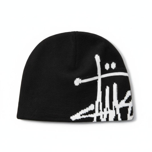 Stussy Graffiti Skull Cap Beanie Black