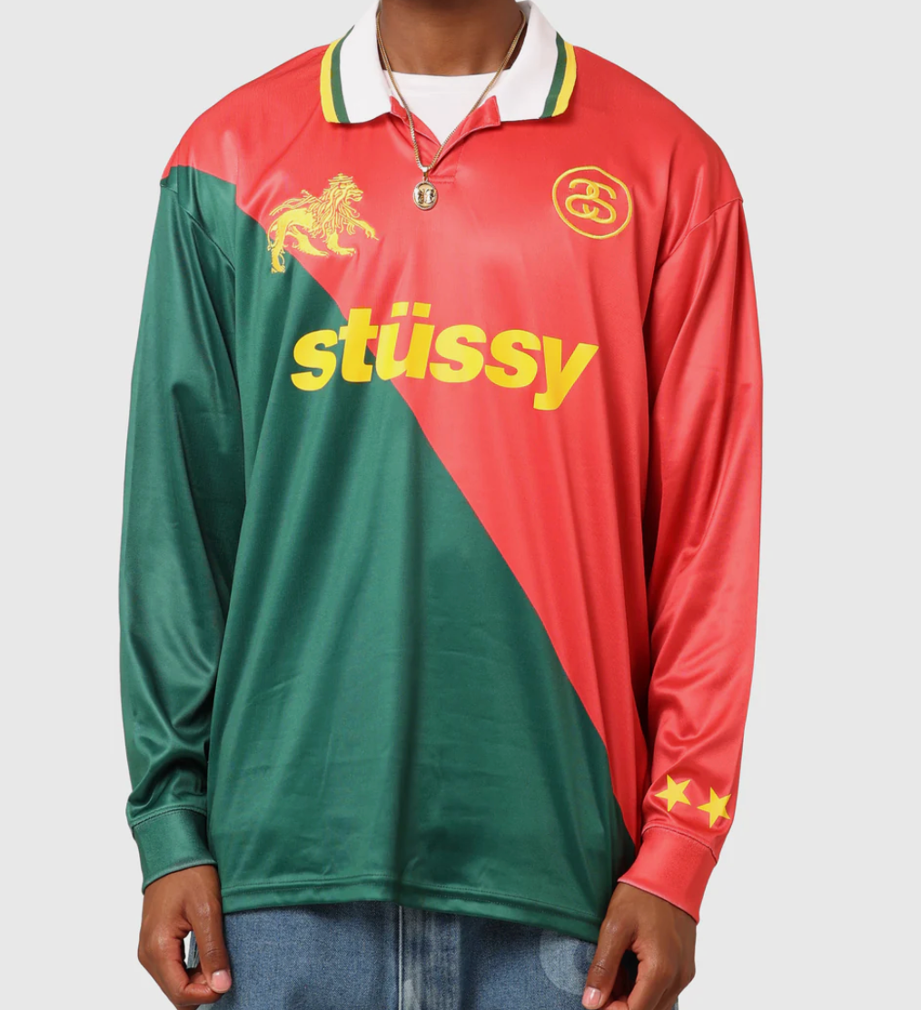 Stussy Football Polo Long Sleeve Tee