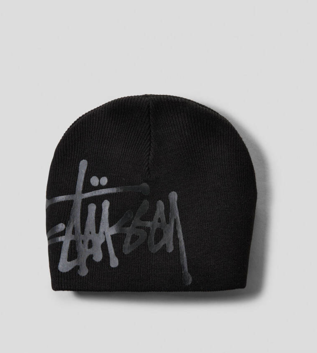 Stussy Debossed Stock Skull Cap Black